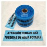 Cinta Demarcación Azul - Agua Potable | Rollo 500Mts lineal